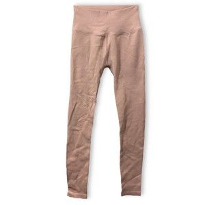 Spiritual Gangster Women's Pink Ribbed Seamless Tights Sz XS/S